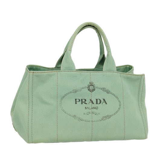 Luxury Prada Canapa GM Hand Bag Canvas Gold Green  84590