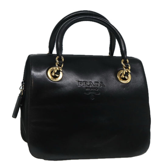 Luxury Prada Hand Bag Leather Black  84593