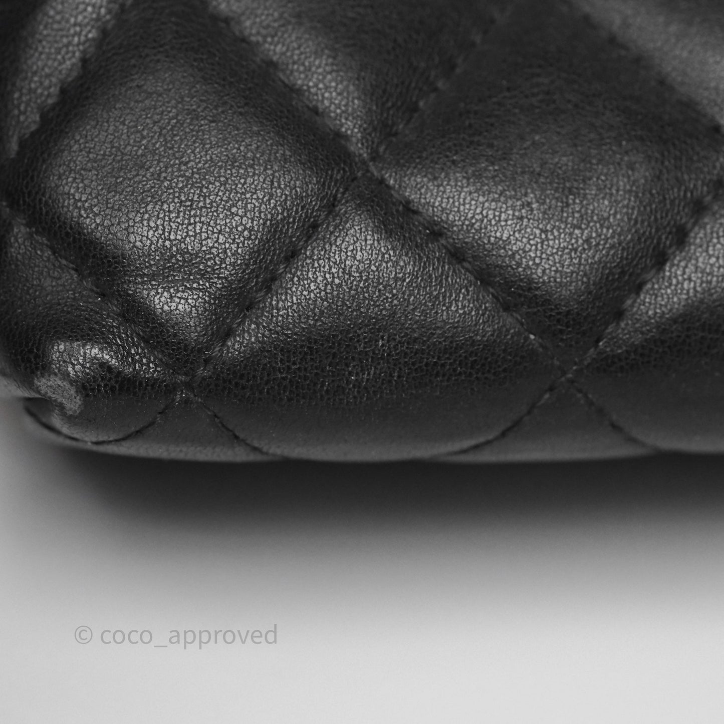 Chanel Cosmetic Case Black Calfskin Silver Hardware