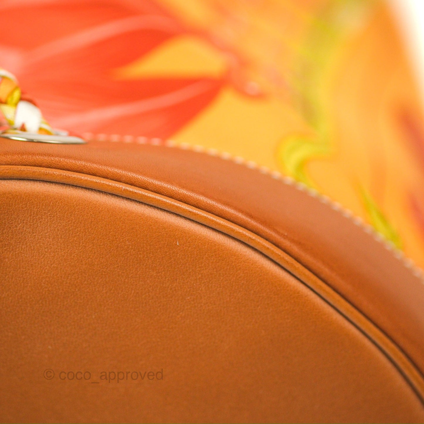 Hermes Sac Soie Cool Drawstring Backpack Orange