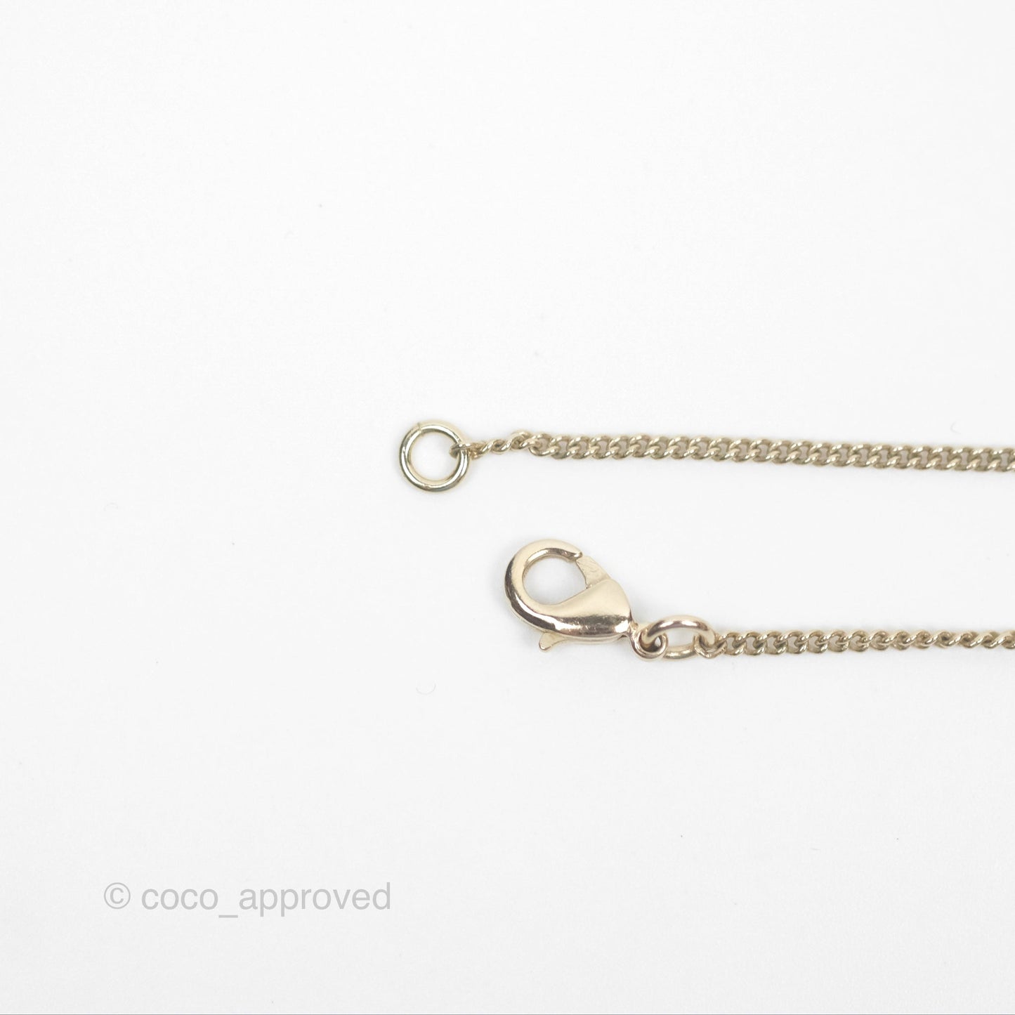 Chanel Crystal Pearl CC Drop Necklace Gold Tone 18B