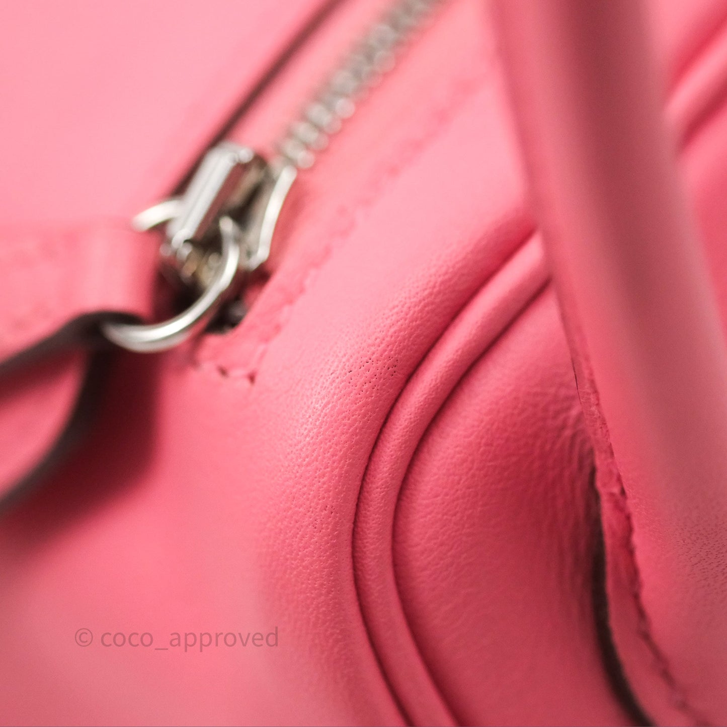 Hermès Mini Lindy 20 Rose Ete K4 Swift Palladium Hardware
