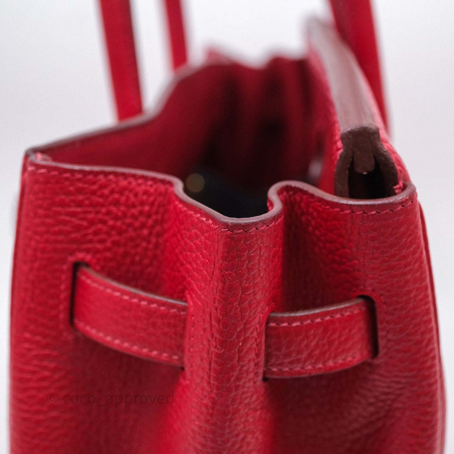 Hermes Birkin 35 Rouge Casaque Clemence Palladium Hardware