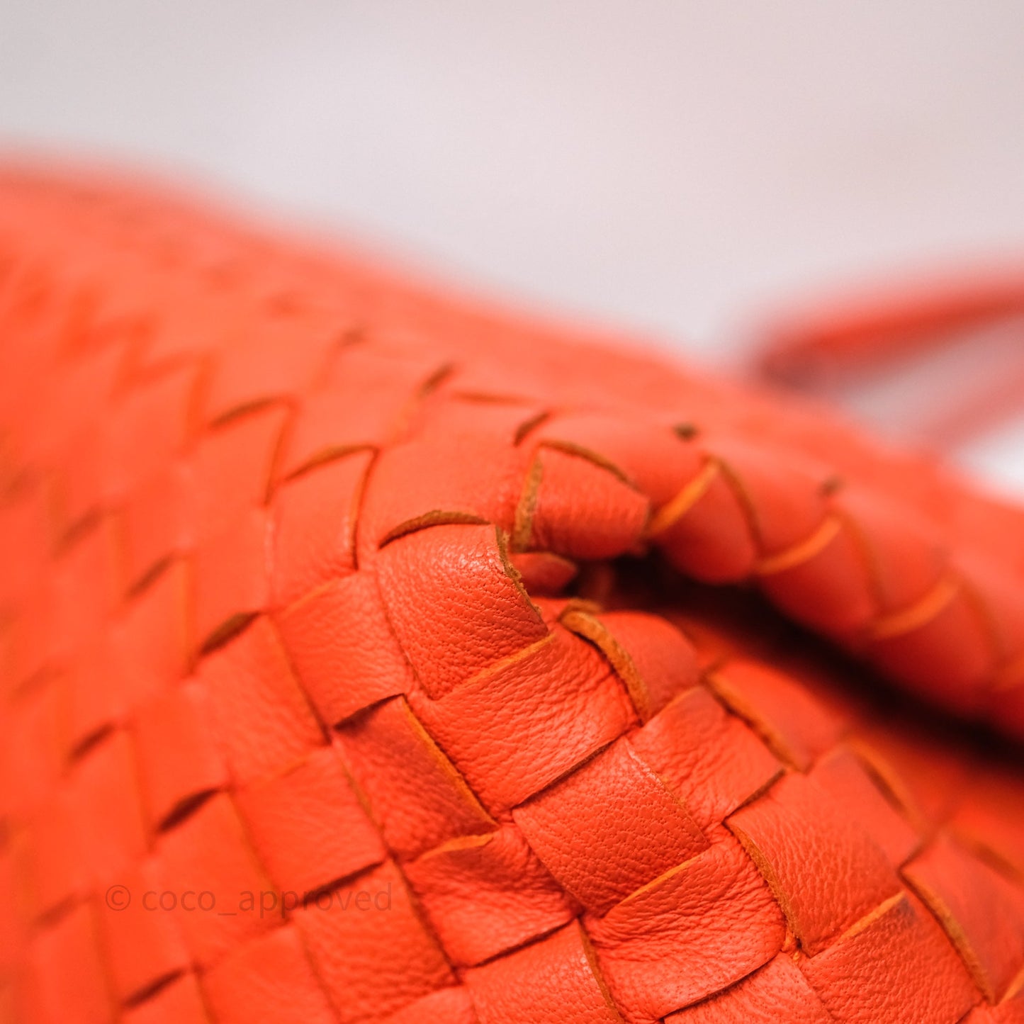 Bottega Veneta Nappa Intrecciato Parachute Tote Bag Orange