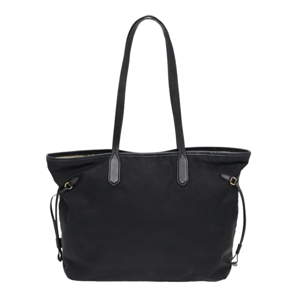 Luxury Prada Tote Bag Nylon Black Gold  84619