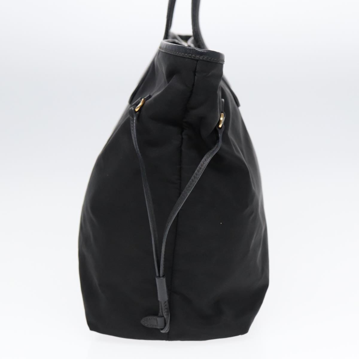 Luxury Prada Tote Bag Nylon Black Gold  84619