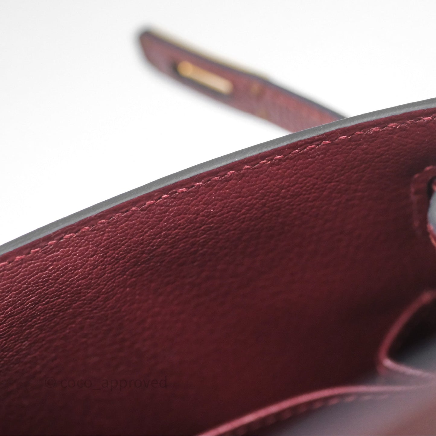 Hermès Sellier Kelly 25 Rouge H Epsom Gold Hardware