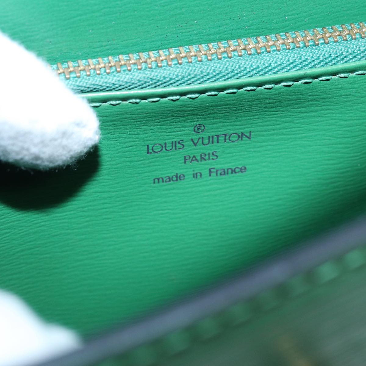 LOUIS VUITTON Epi Malesherbes Hand Bag Green M52374 LV 84626