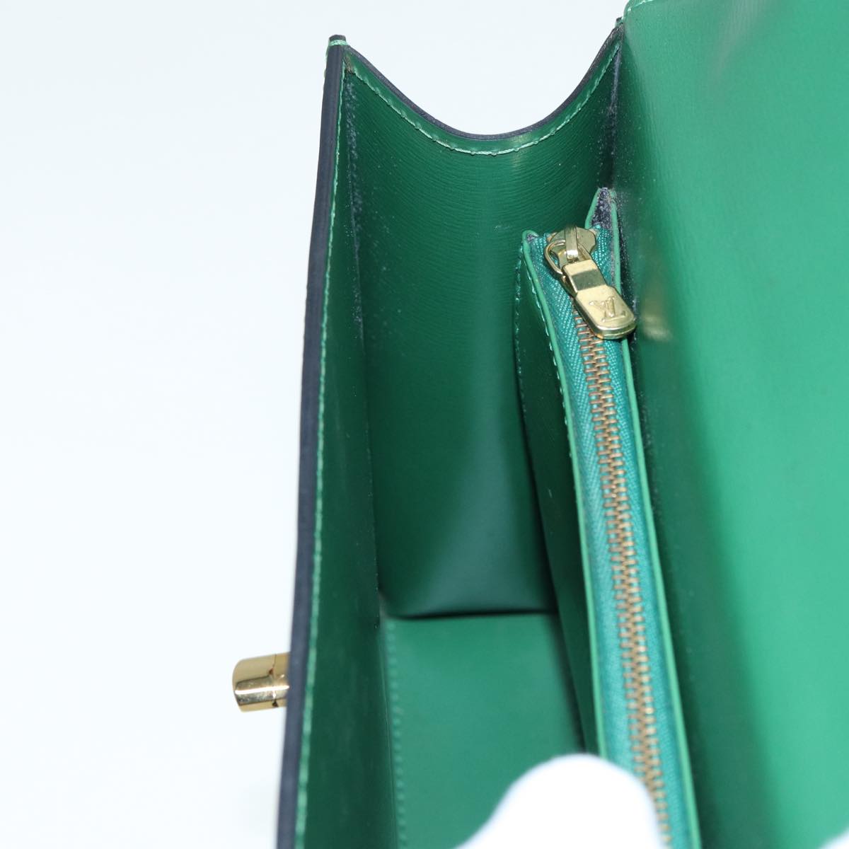 LOUIS VUITTON Epi Malesherbes Hand Bag Green M52374 LV 84626