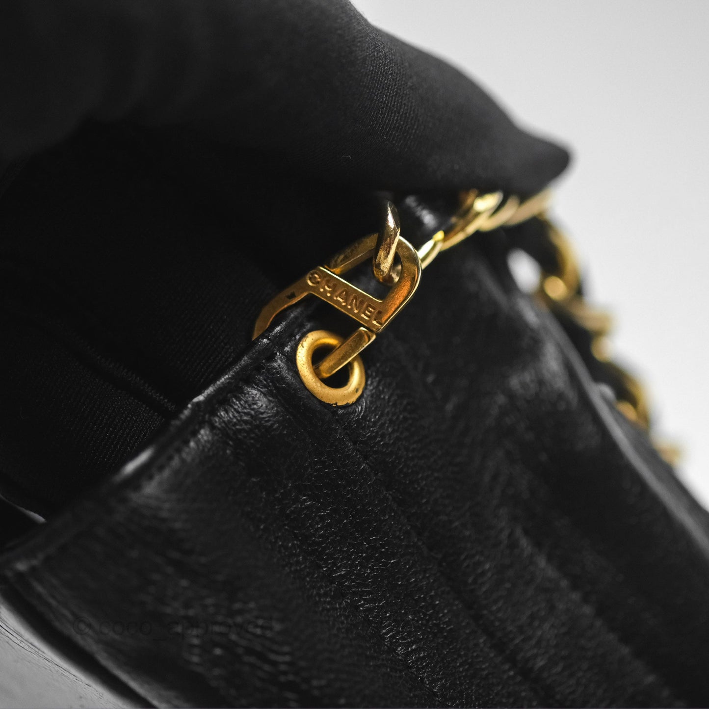 Chanel Vintage Mini Circled CC Flap Bag Black Lambskin 24K Gold Hardware