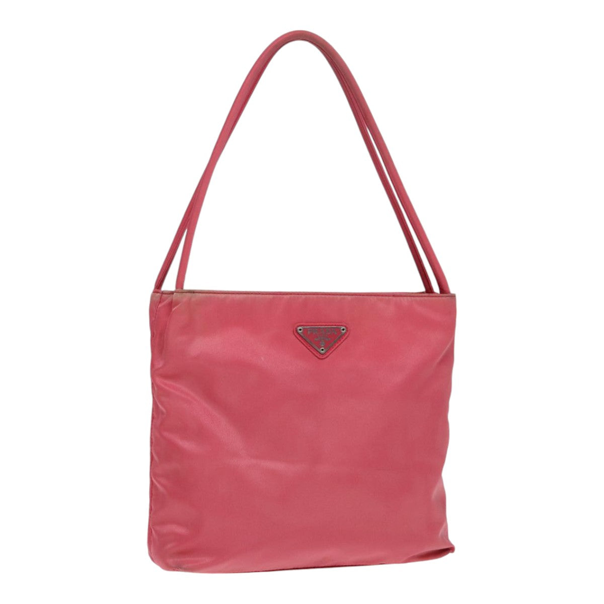 Luxury Prada Shoulder Bag Nylon Pink Silver  84644