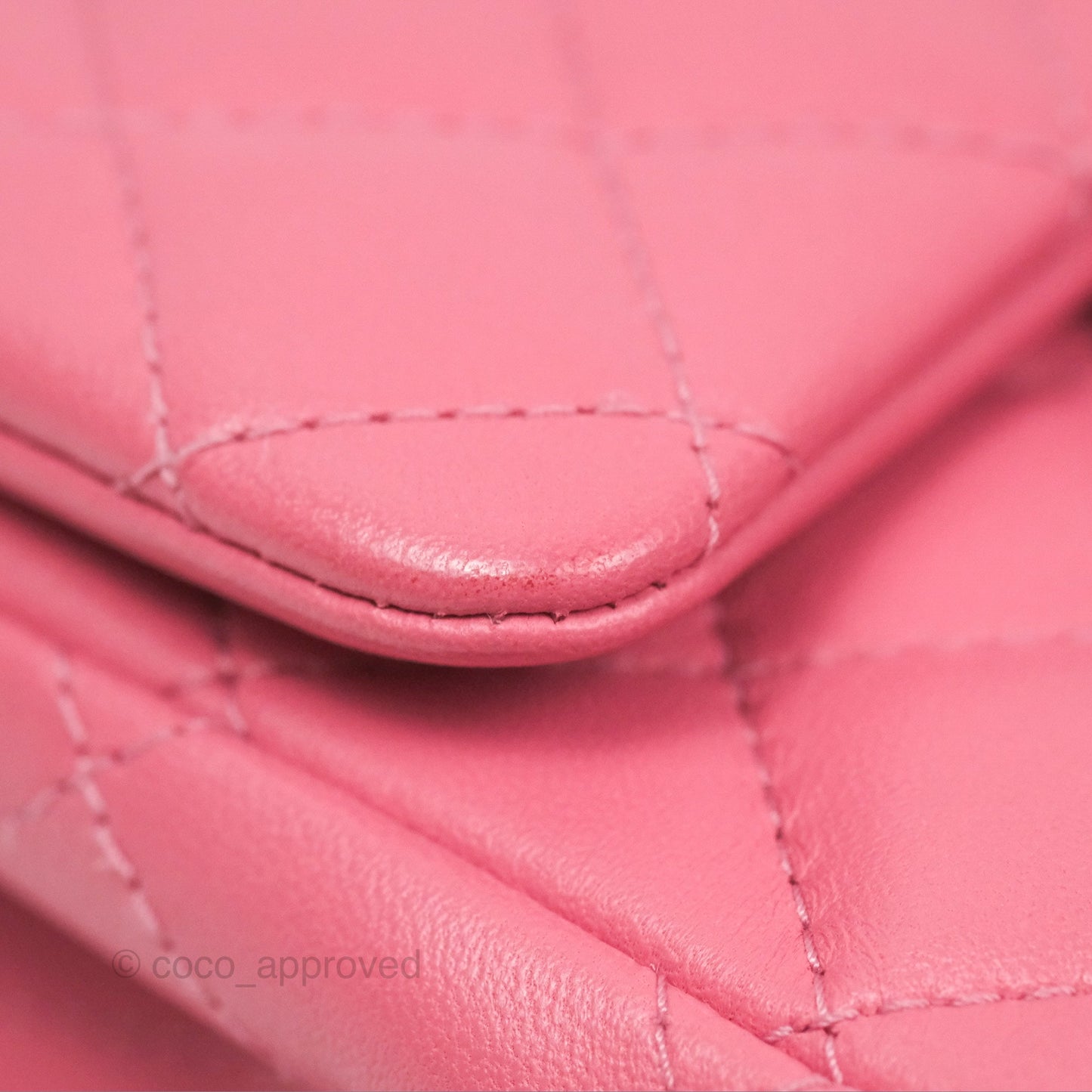 Chanel Quilted Mini Square Lambskin Pink Gold Hardware