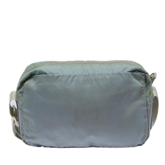 Luxury Prada Shoulder Bag Nylon Light Blue Silver  84645