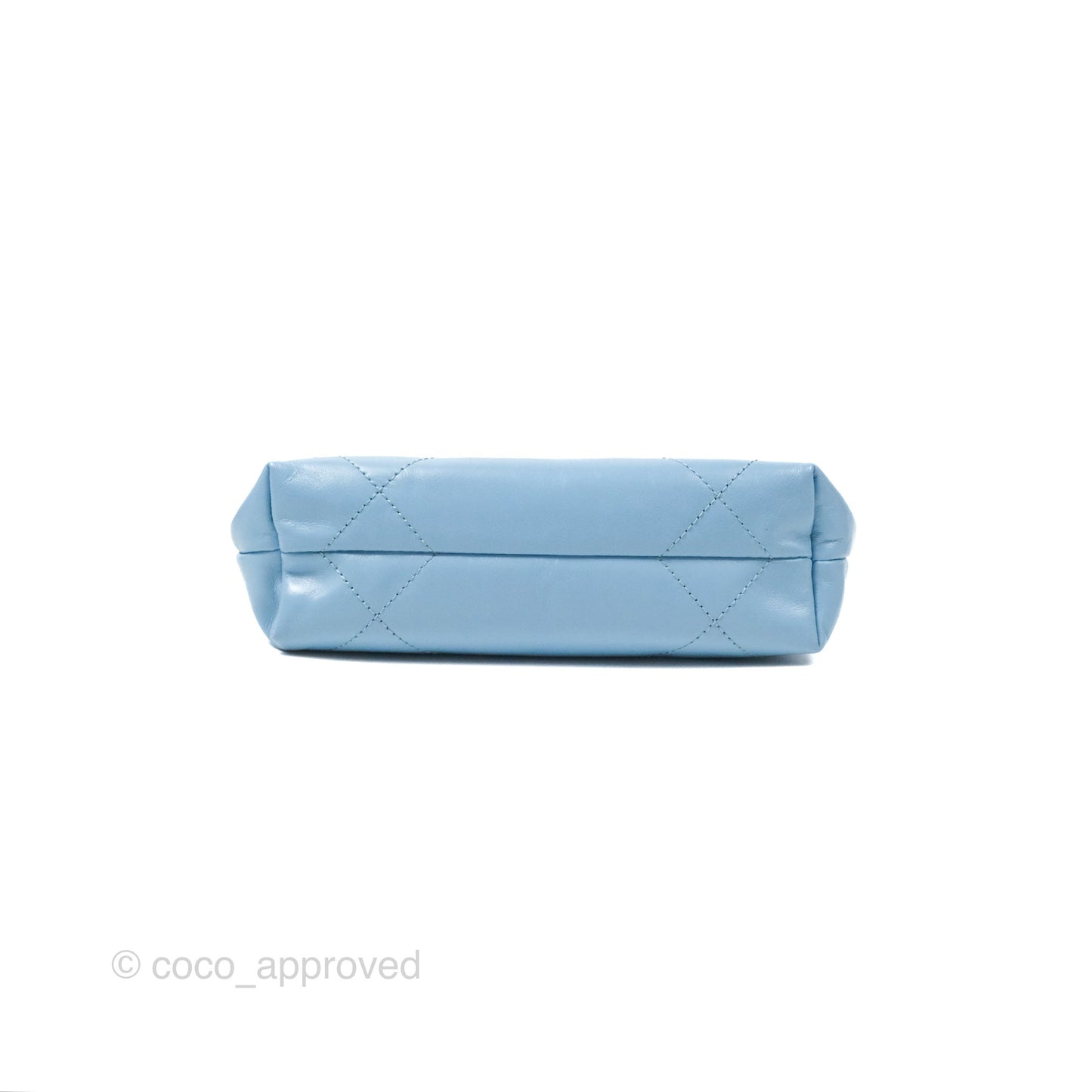 Chanel 22 Mini Bag Light Blue Shiny Crumpled Calfskin