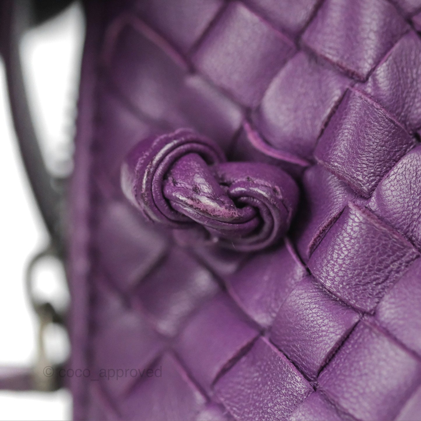 Bottega Veneta Crossbody Bag Intrecciato Leather Purple