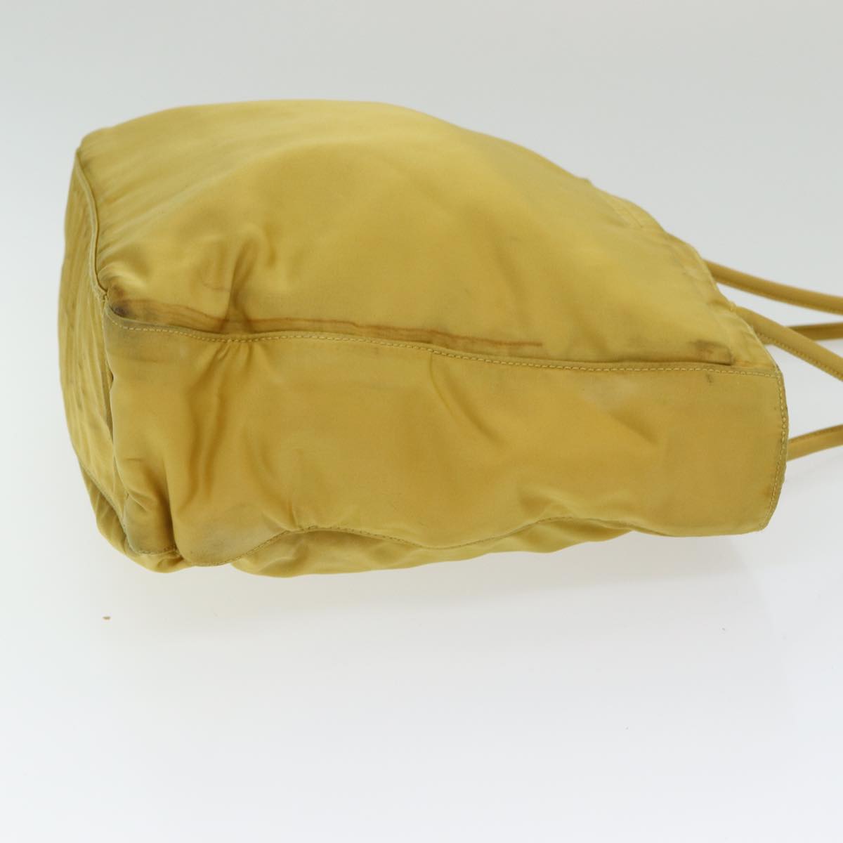 Luxury Prada Tote Bag Nylon Yellow Silver  84670