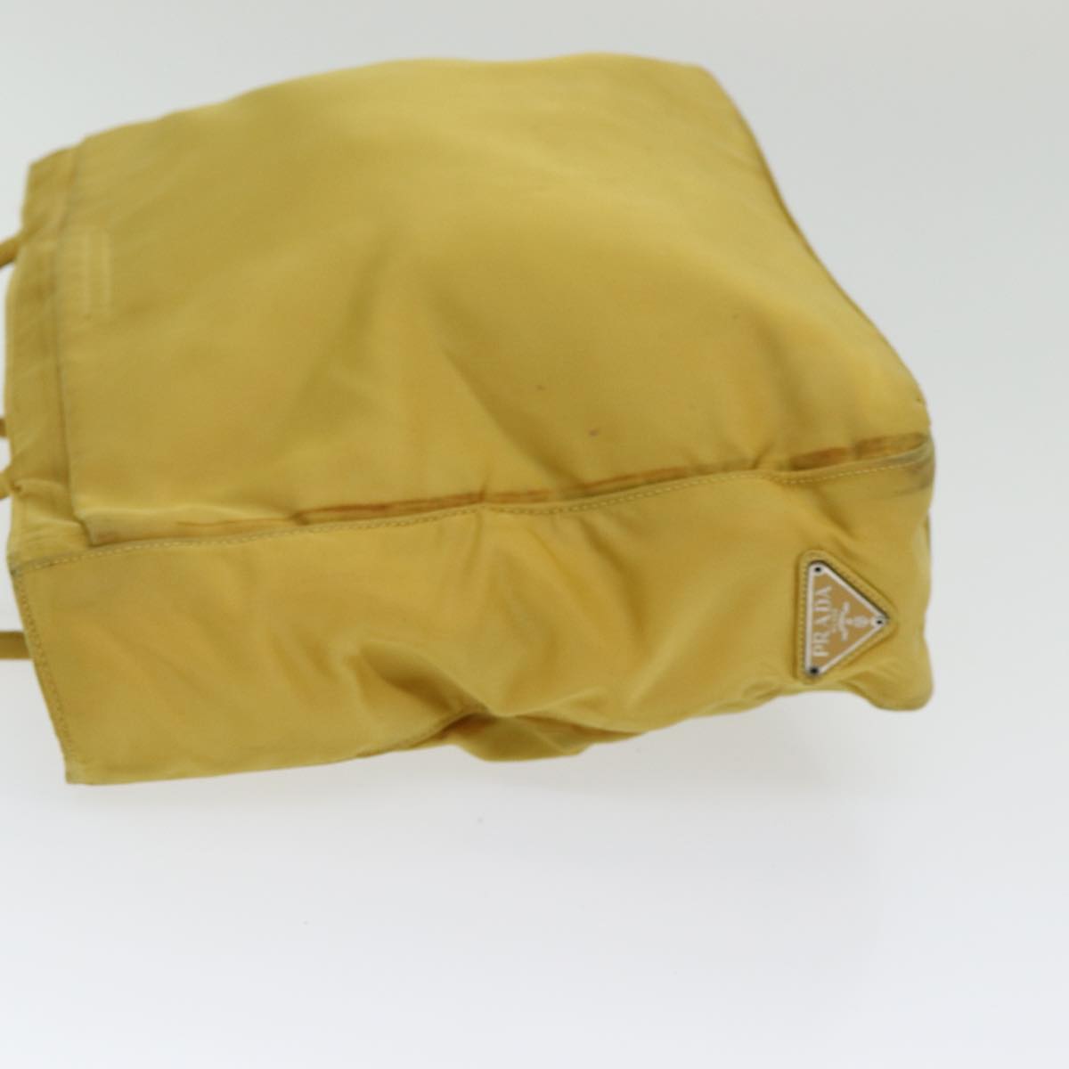 Luxury Prada Tote Bag Nylon Yellow Silver  84670