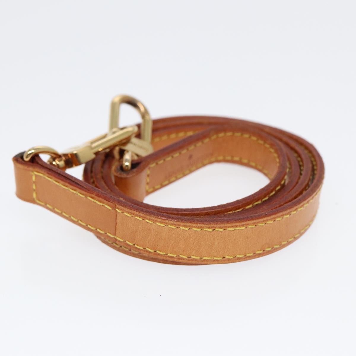 LOUIS VUITTON Shoulder Strap Leather 36.2"" Beige LV 84683