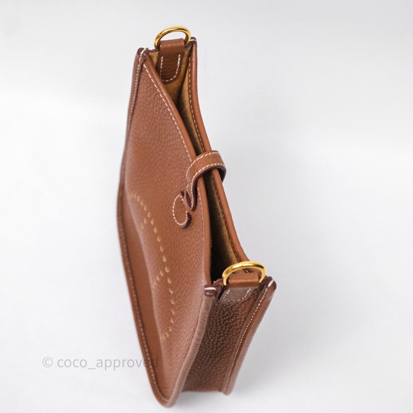 Hermès Mini Evelyne 16 Gold Clemence Gold Hardware