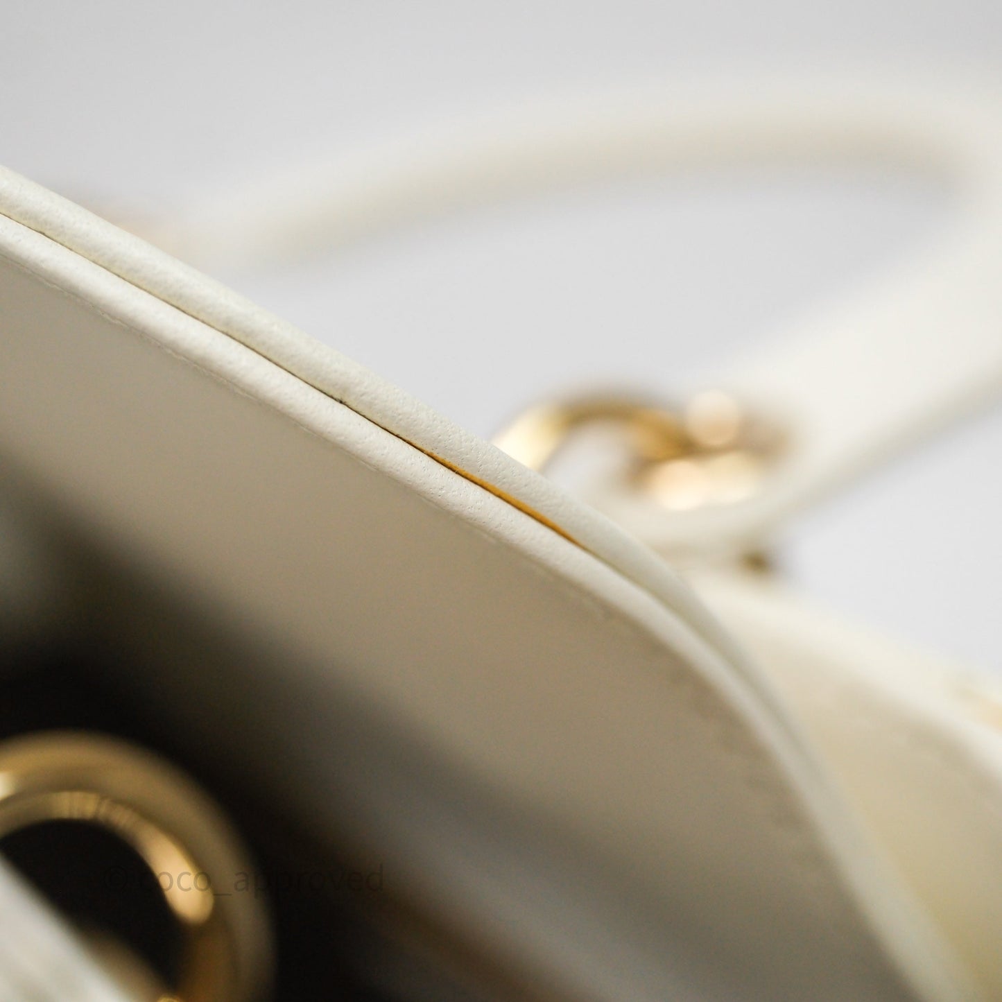 Christian Dior Small My ABCDior Lady Dior Bag White Cannage Lambskin Gold Hardware