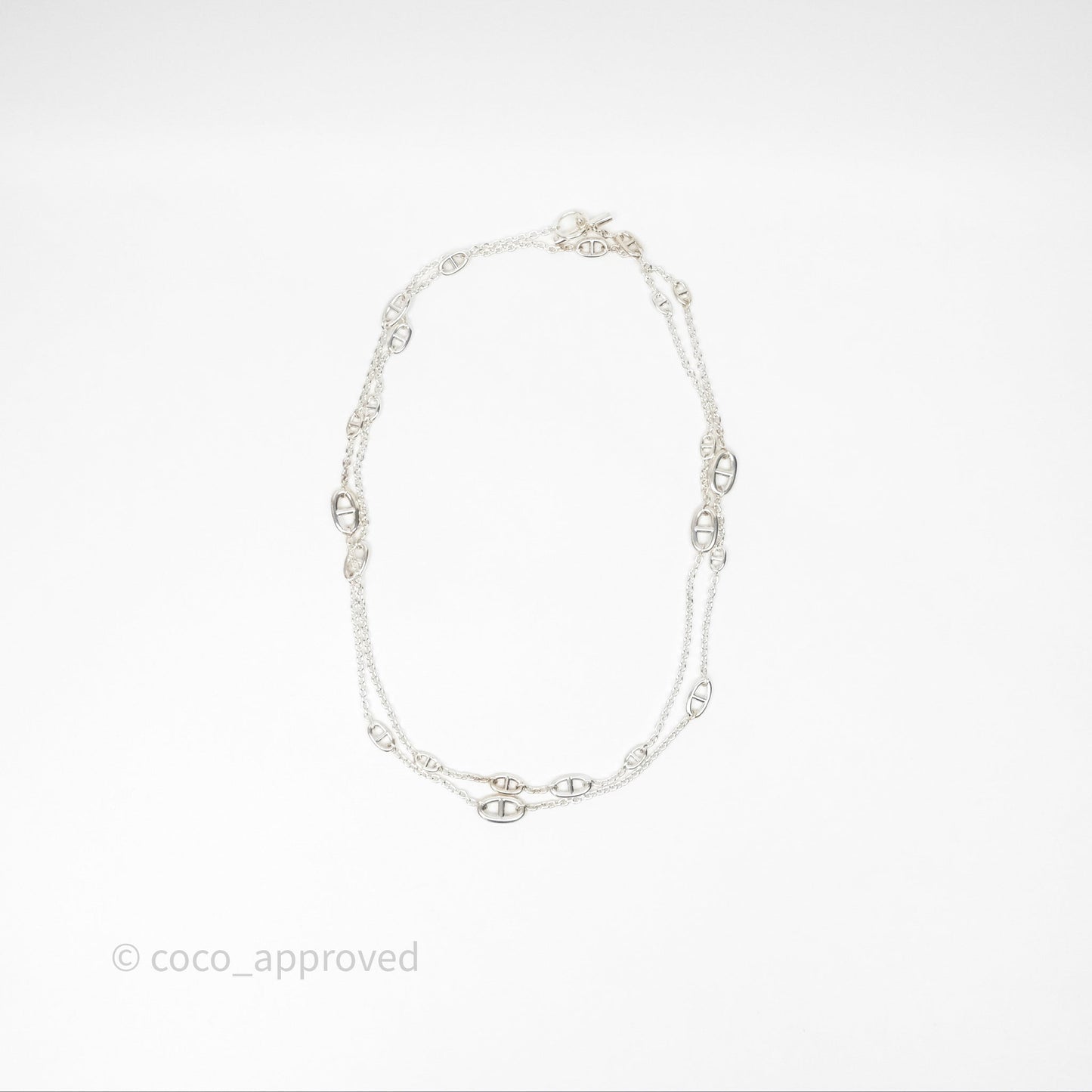 Hermès Farandole Long Necklace 160 in Sterling Silver