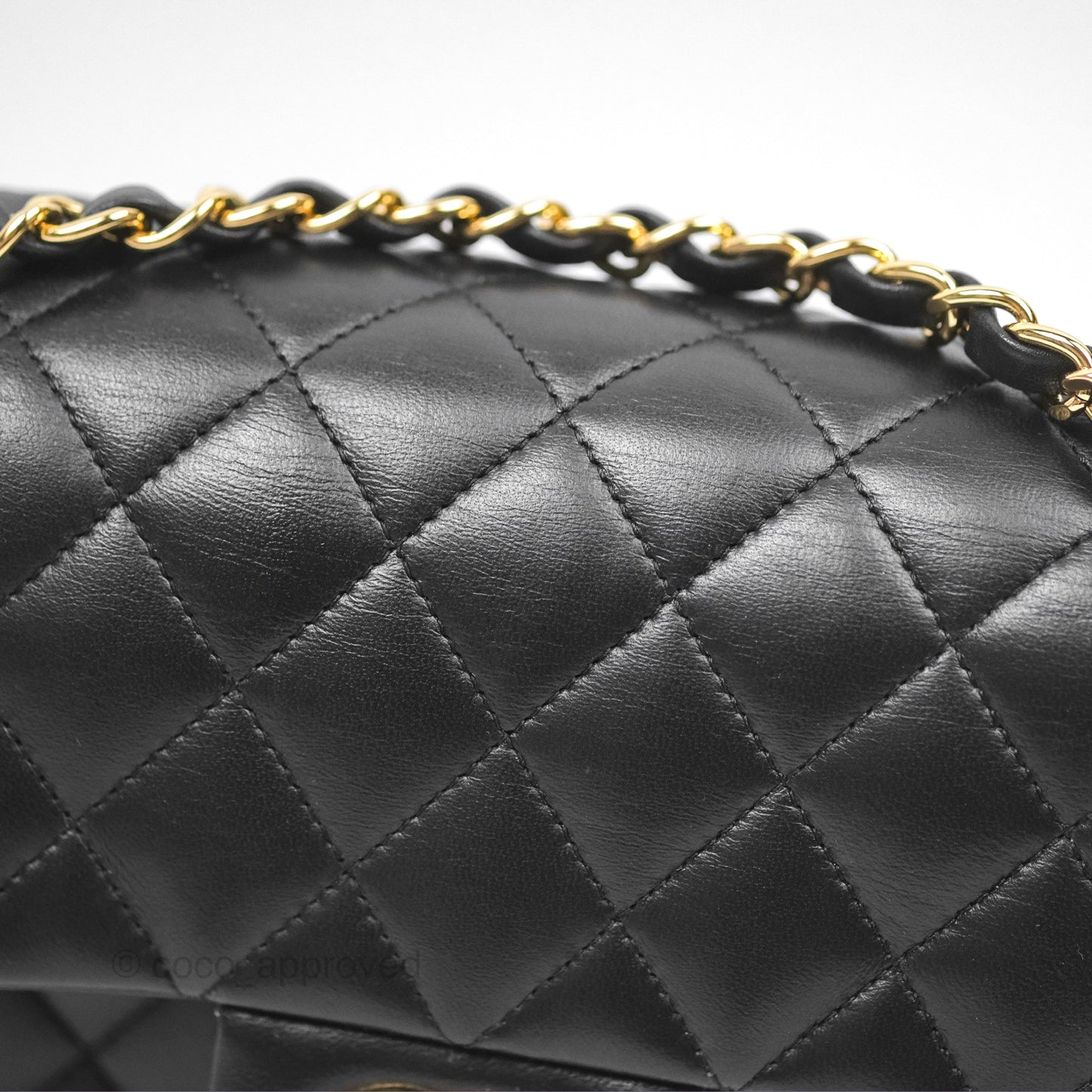 Chanel Small Classic Flap Quilted Black Lambskin Gold Hardware