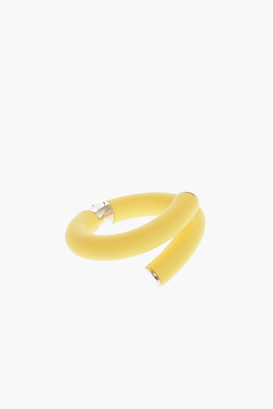 Luxury Bottega Veneta Pvc Silver Cuff Spiral-Shaped Bracelet