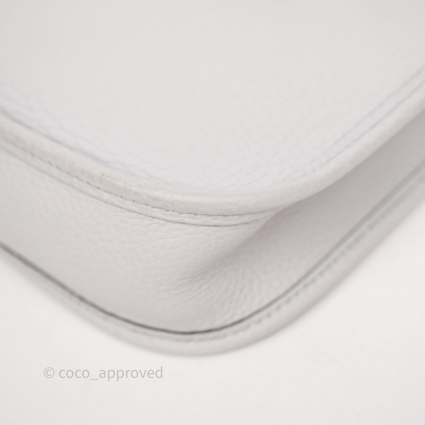 Hermès Mini Evelyne 16 Bleu Pale/Nata 08 Clemence Palladium Hardware