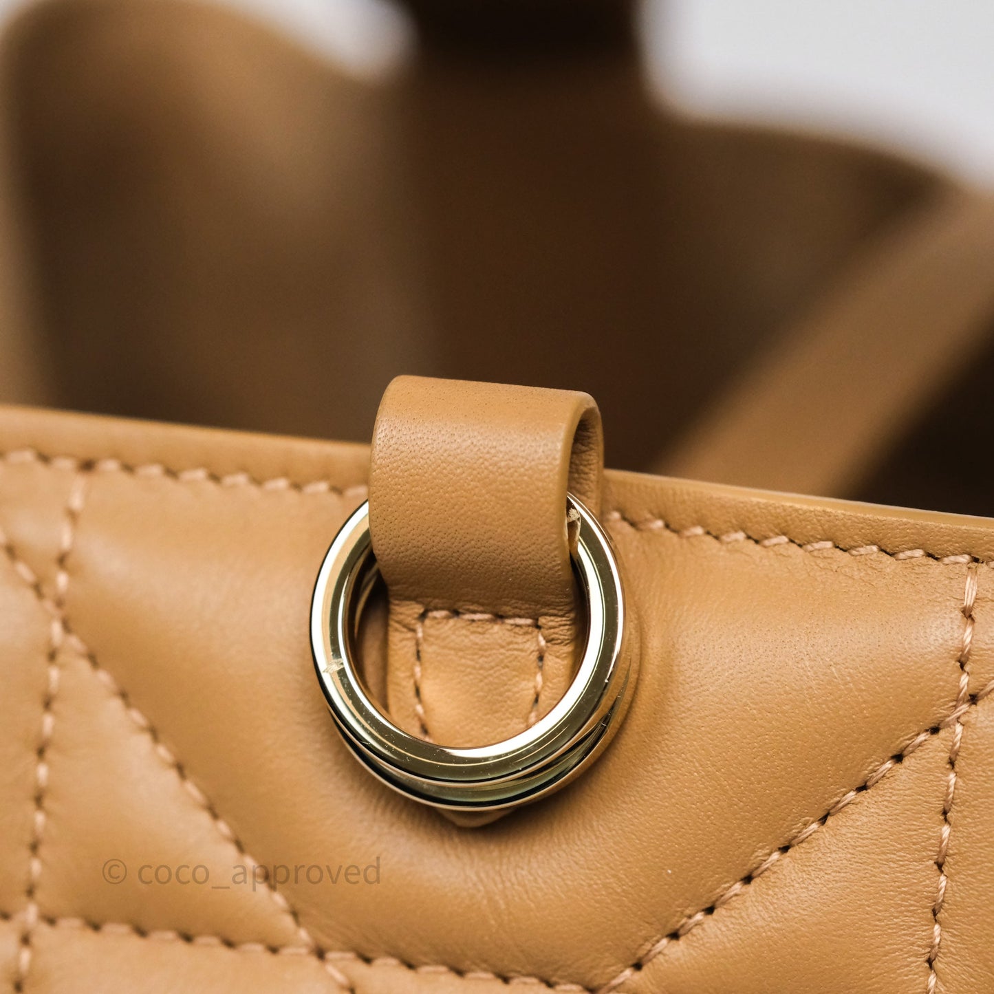 Dior Medium Dior Toujours Bag Tan Beige Macrocannage Calfskin