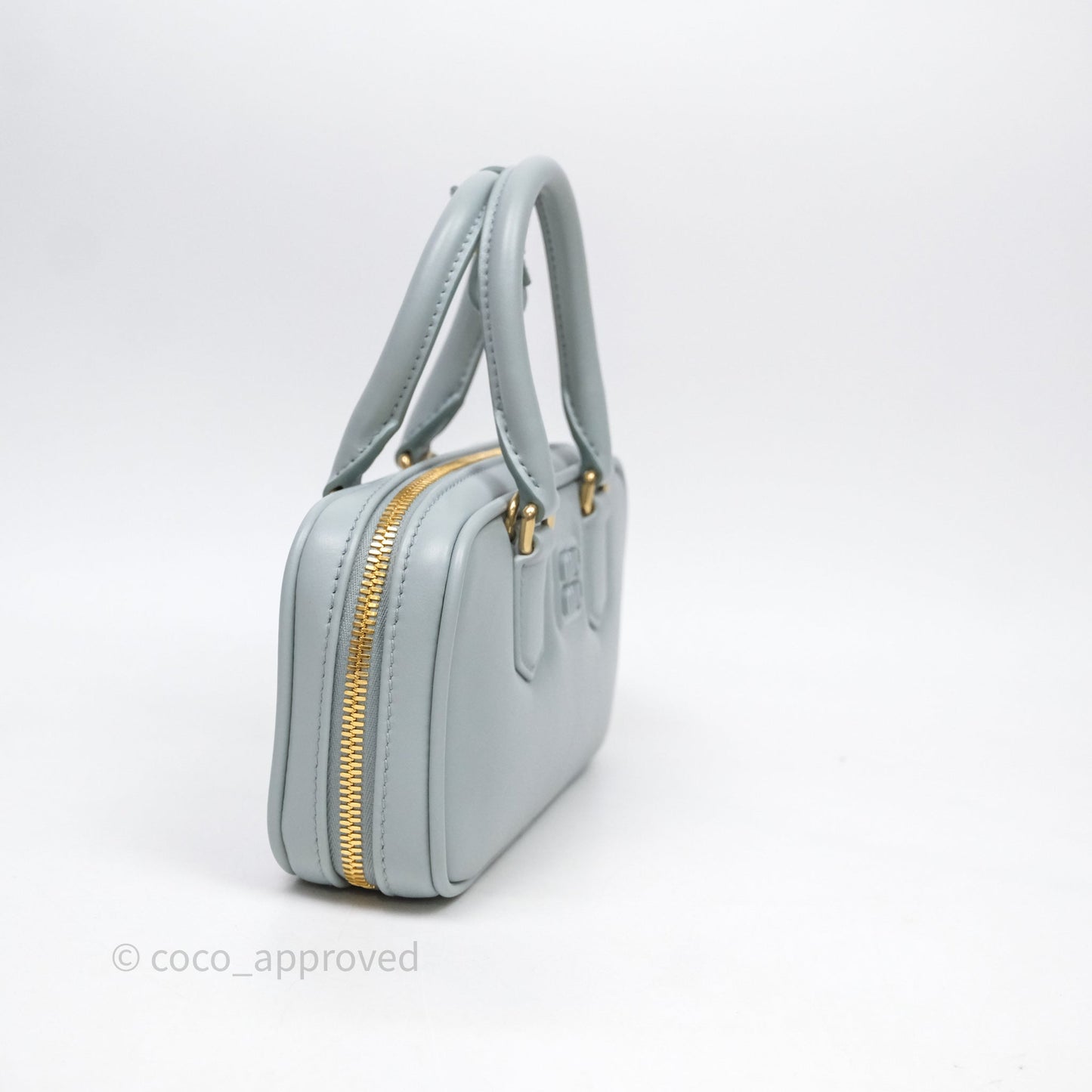 Miu Miu Arcadie Mini Bag Lago Blue Gold Hardware