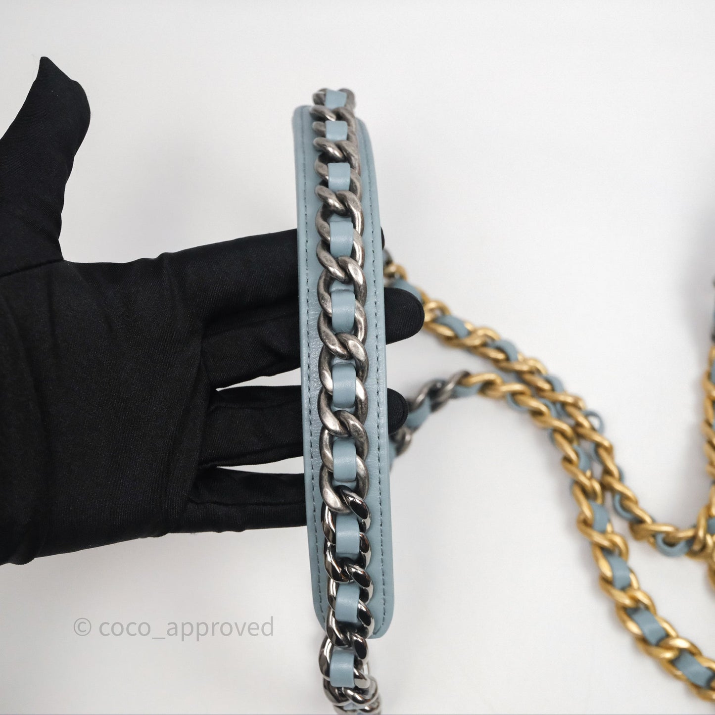 Chanel 19 Small Blue Mixed Hardware