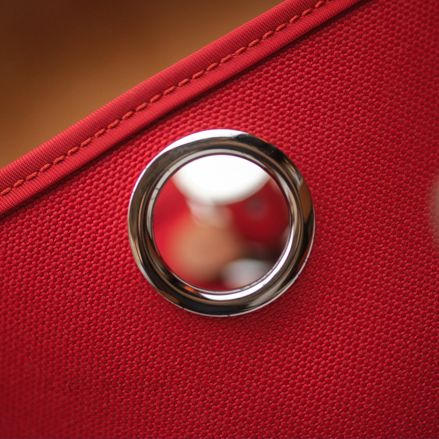 Hermès Herbag Zip 31 Red/Natural Canvas Palladium Hardware