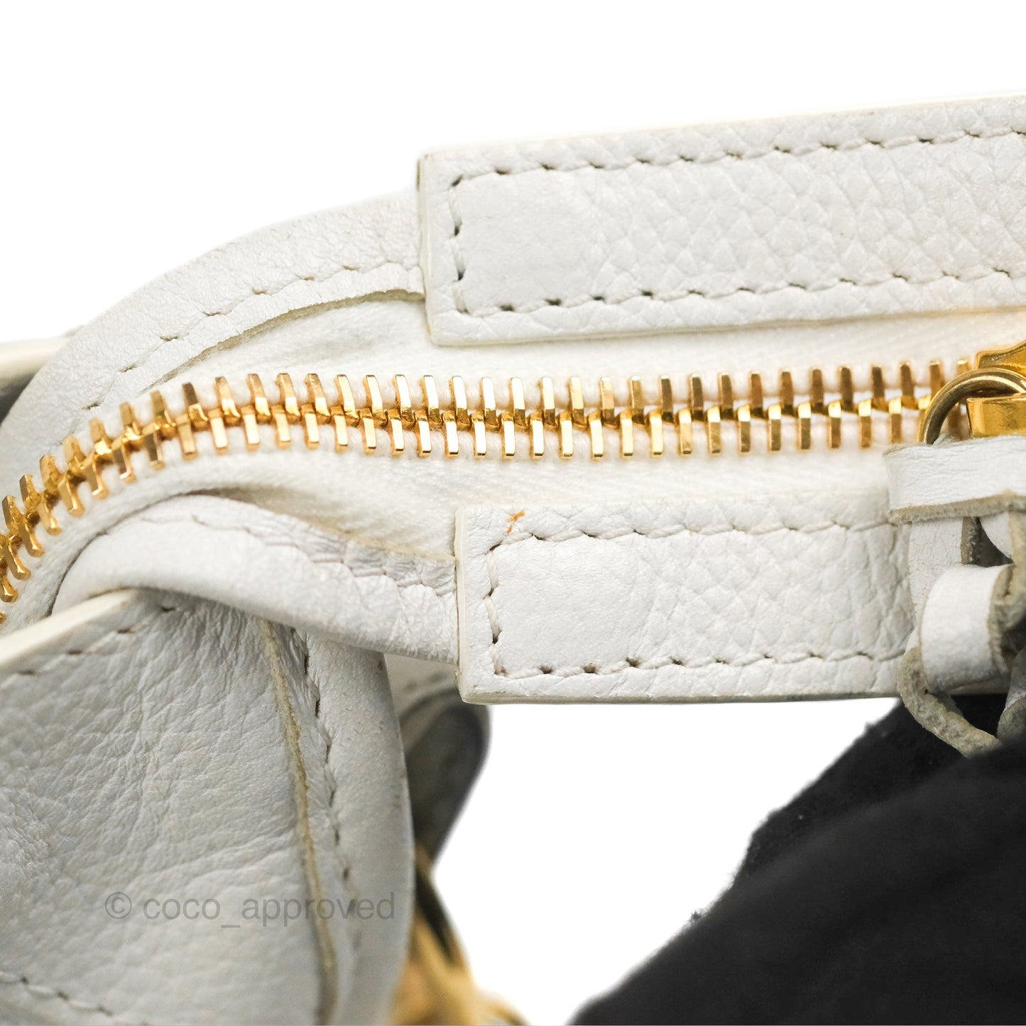 Balenciaga Classic Small City Bag White Aged Calfskin Gold Hardware