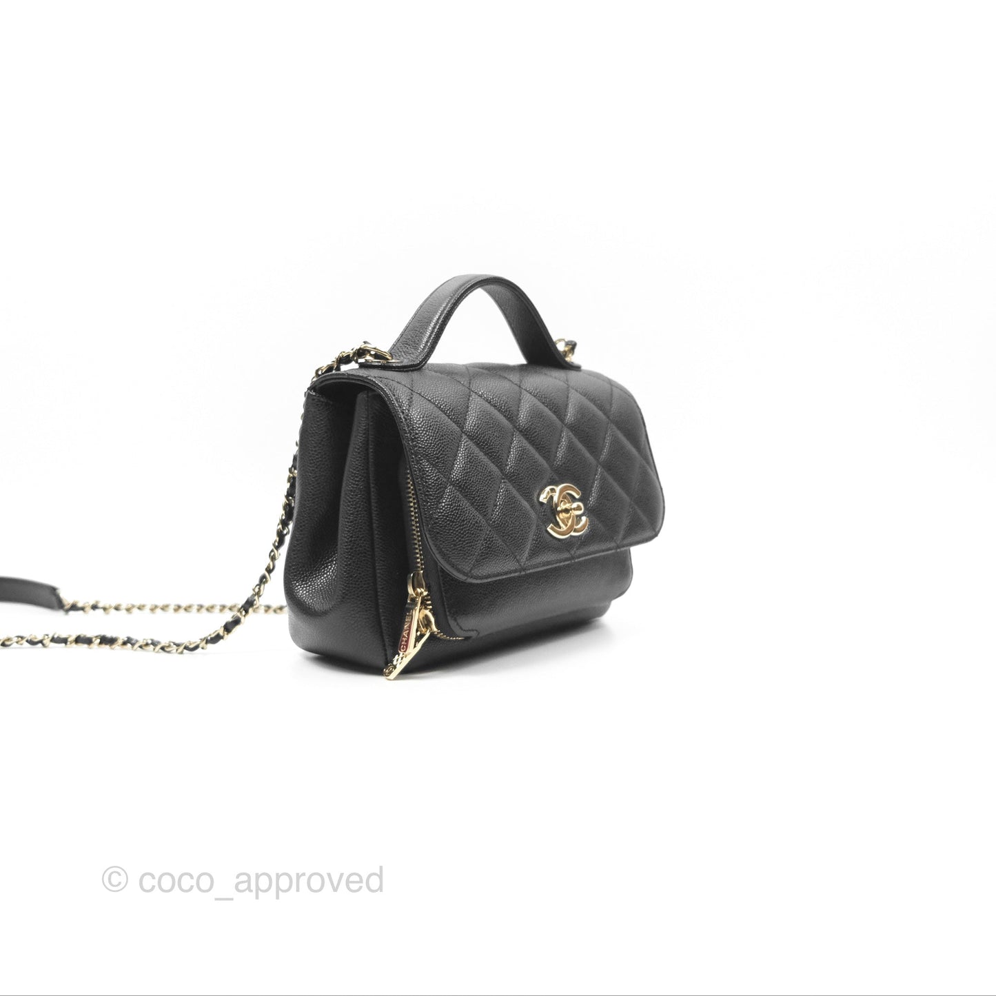 Chanel Quilted Small Business Affinity Flap Black Caviar Gold Hardware