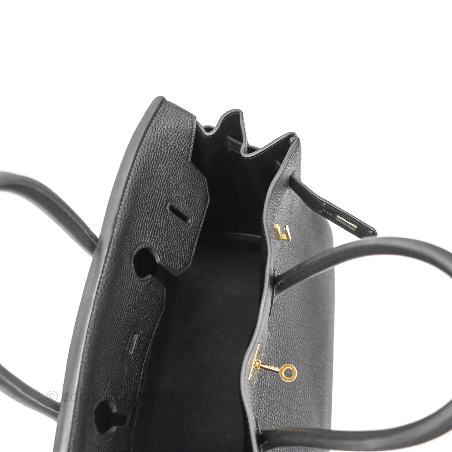 Hermès Birkin 35 Retourne Black Noir 89 Clemence Gold Hardware