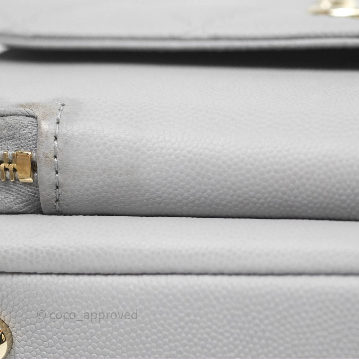 Chanel Quilted Medium Business Affinity Flap Grey Caviar Gold Hardware