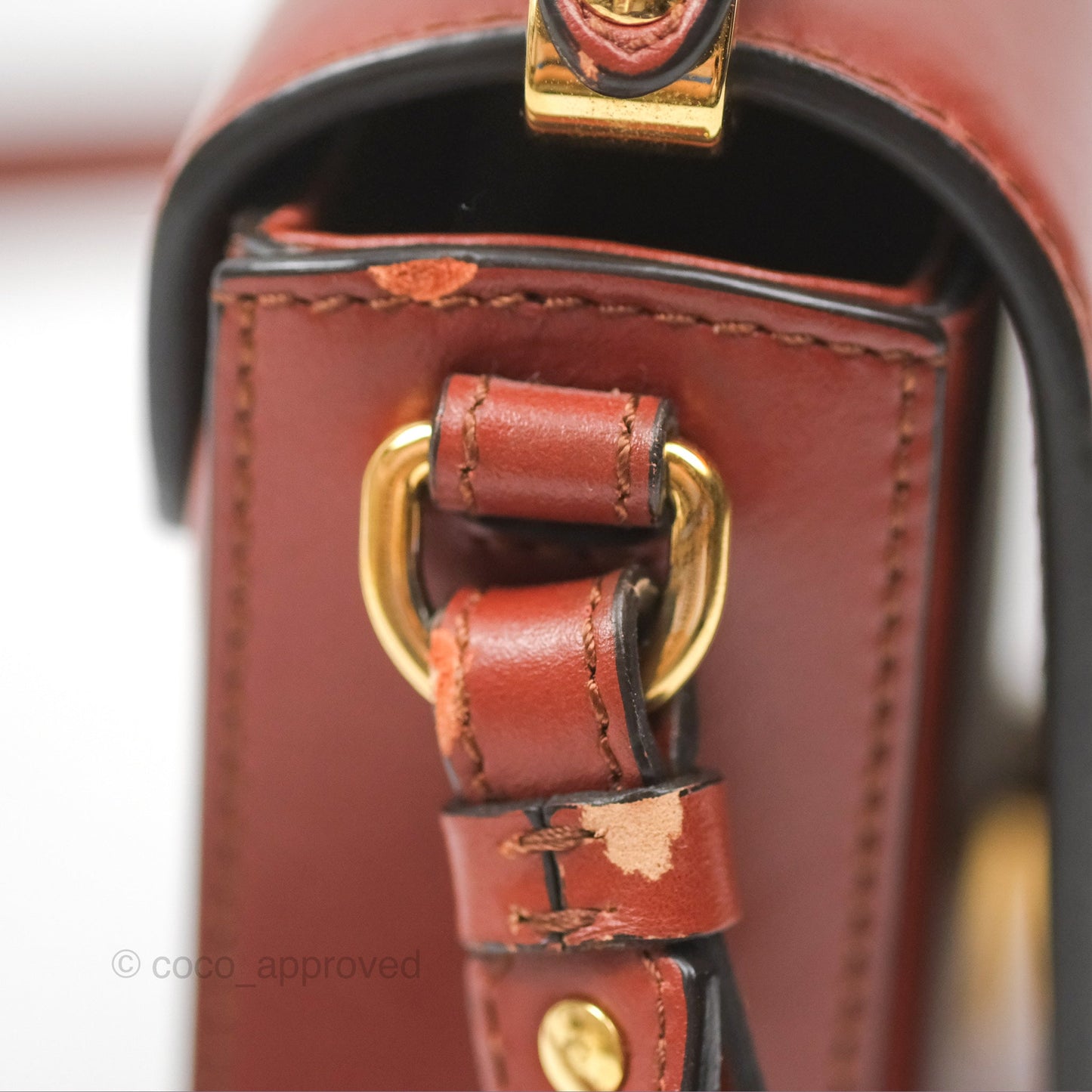 Chloé Mini C Bag Sepia Brown Shiny/Suede Calfskin