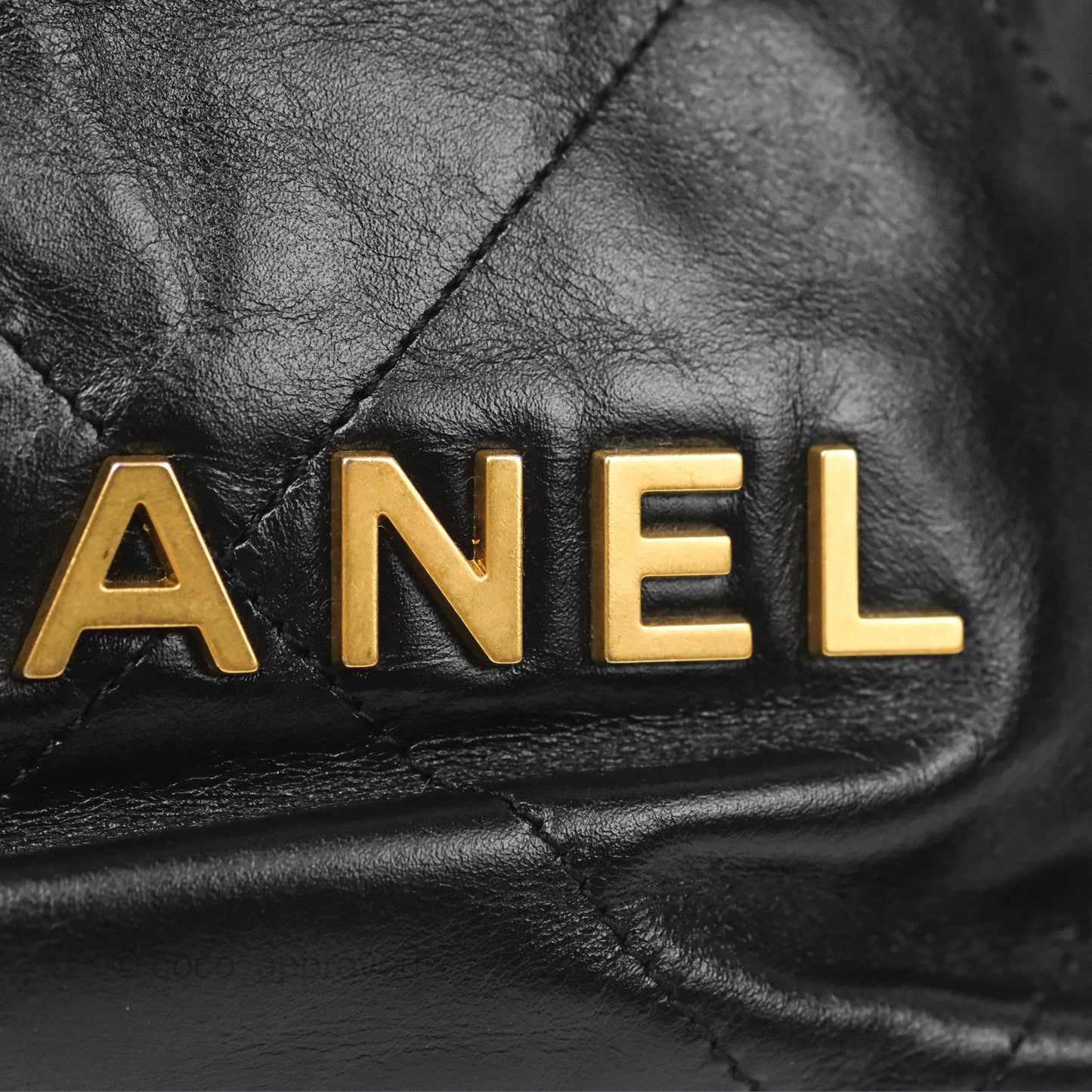 Chanel 22 Mini Bag Black Crumpled Calfskin