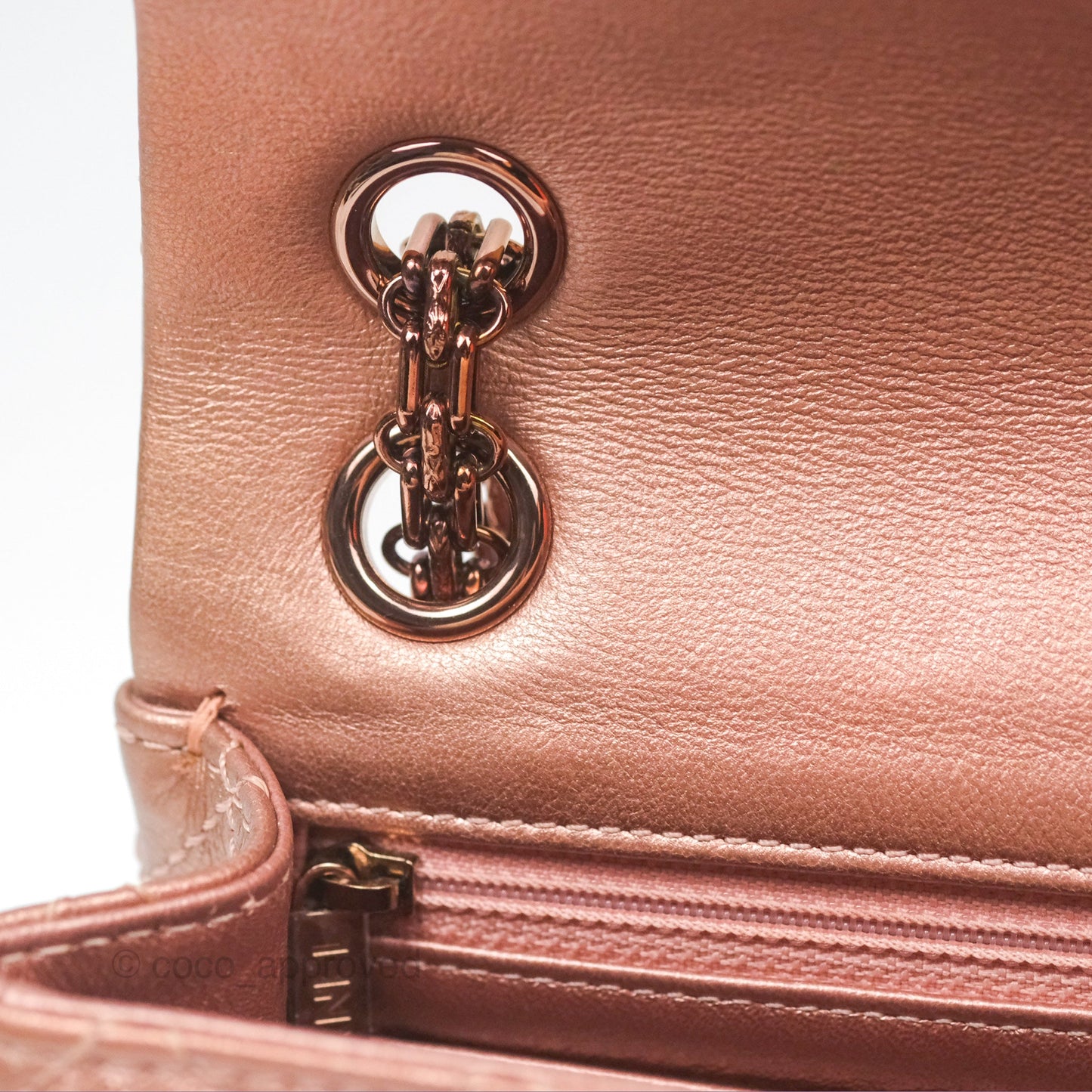 Chanel Mini Reissue 224 Copper Metallic Calfskin Rose Gold