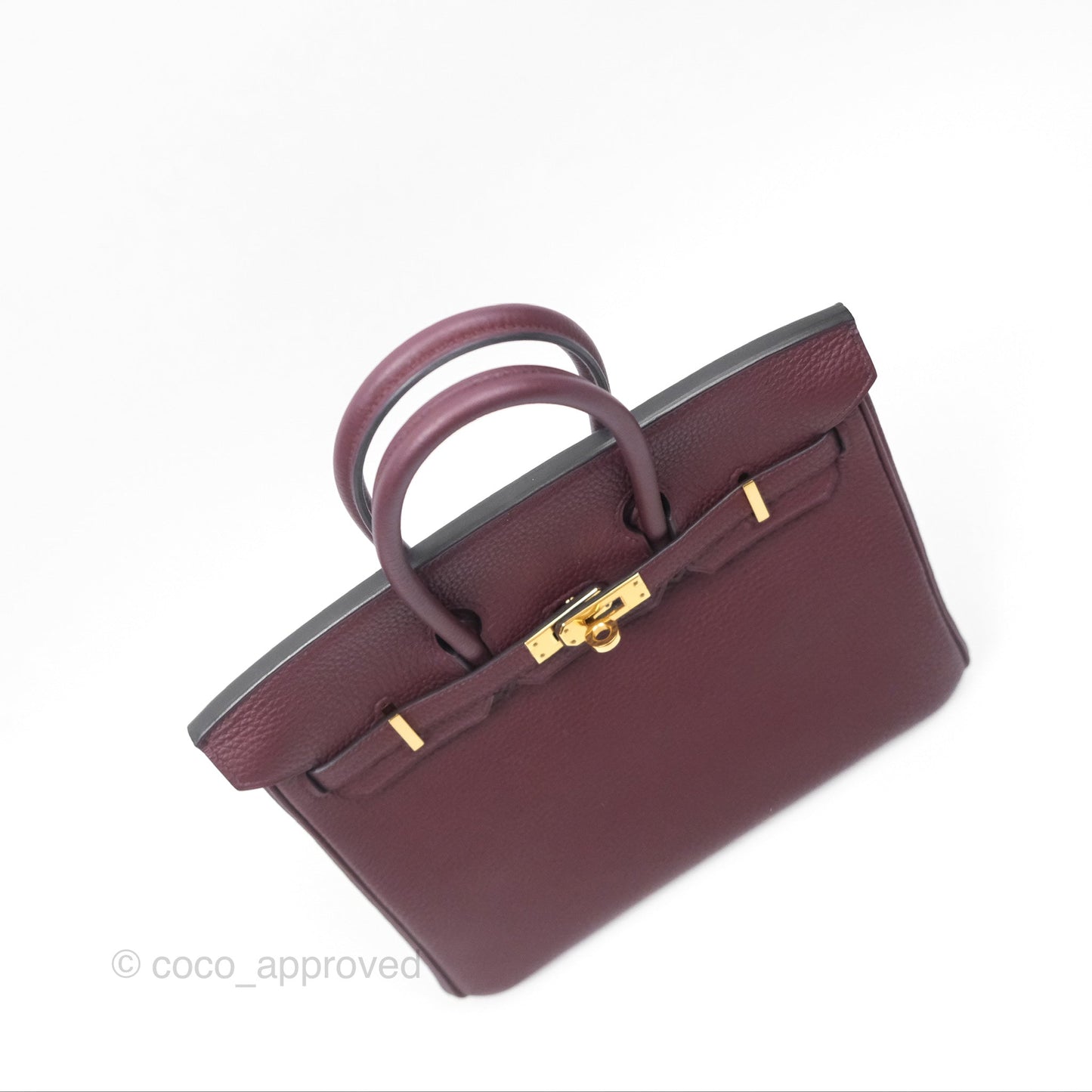 Hermès Birkin 25 Retourne Bordeaux Togo Gold Hardware