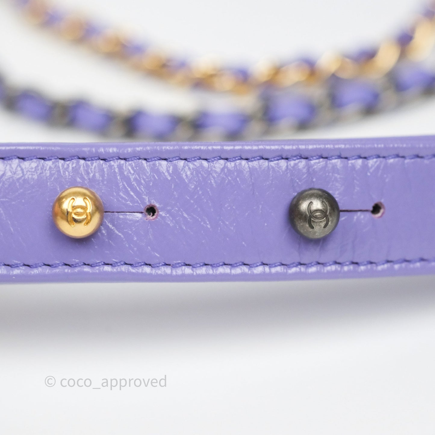 Chanel Quilted Medium Gabrielle Purple Aged Calfskin