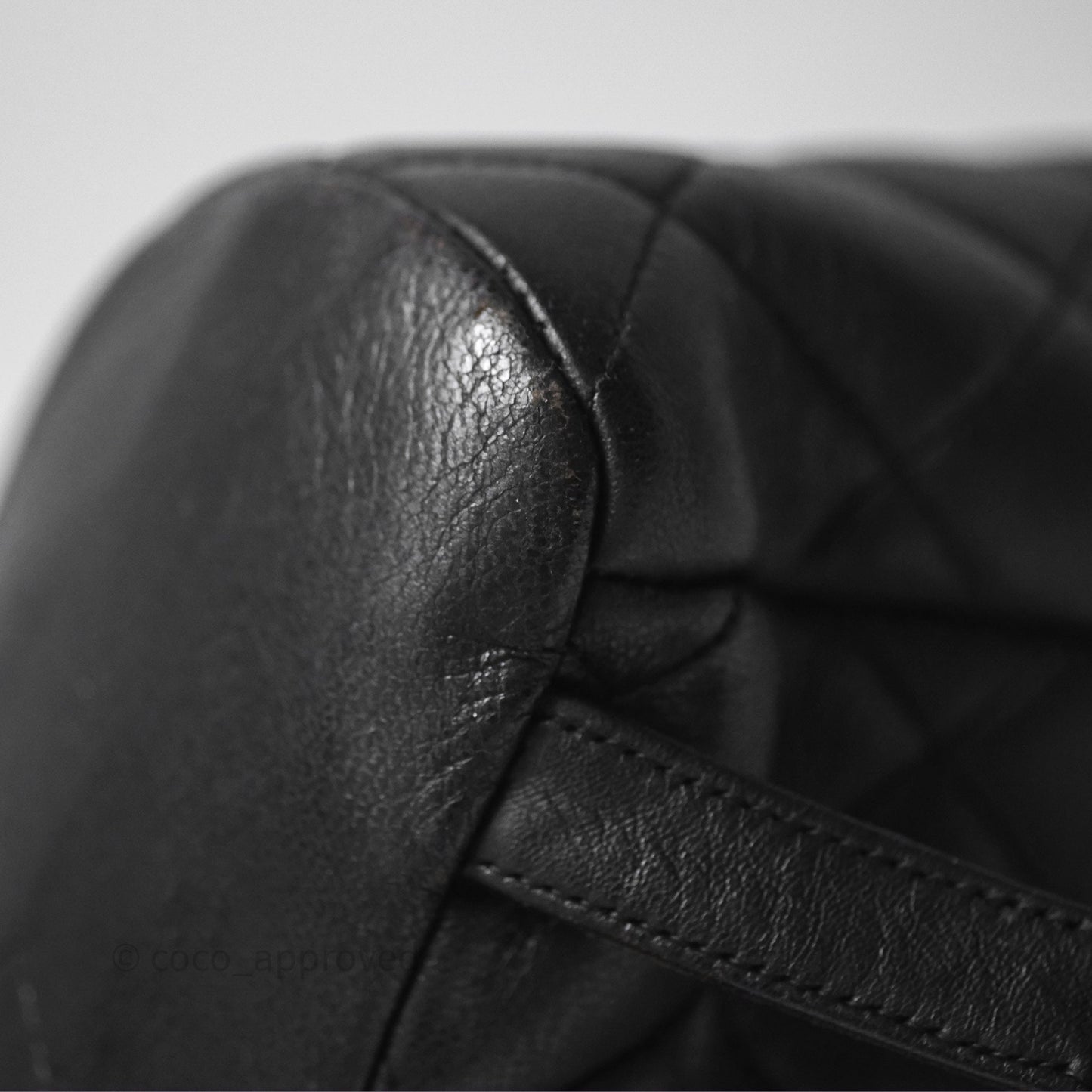 Chanel Vintage CC Duma Backpack Black Lambskin 24K Gold Hardware