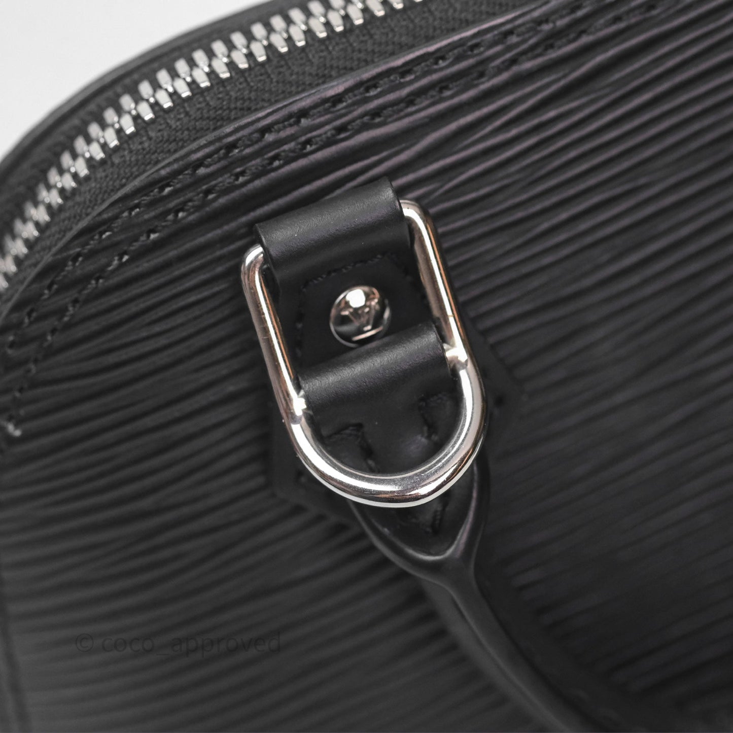 Louis Vuitton Alma Nano Black Silver Hardware