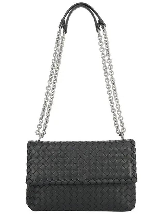 Luxury Bottega Veneta Olimpia Shoulder Bag Black