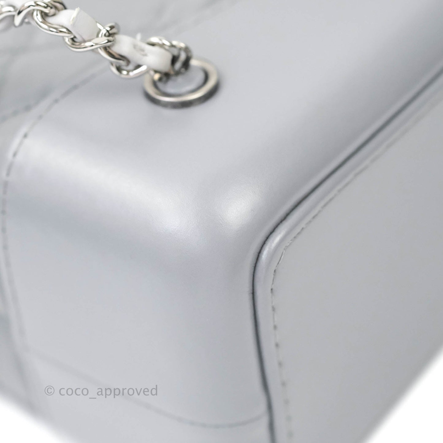 Chanel Small Chevron Gabrielle Backpack Aged Calfskin Grey