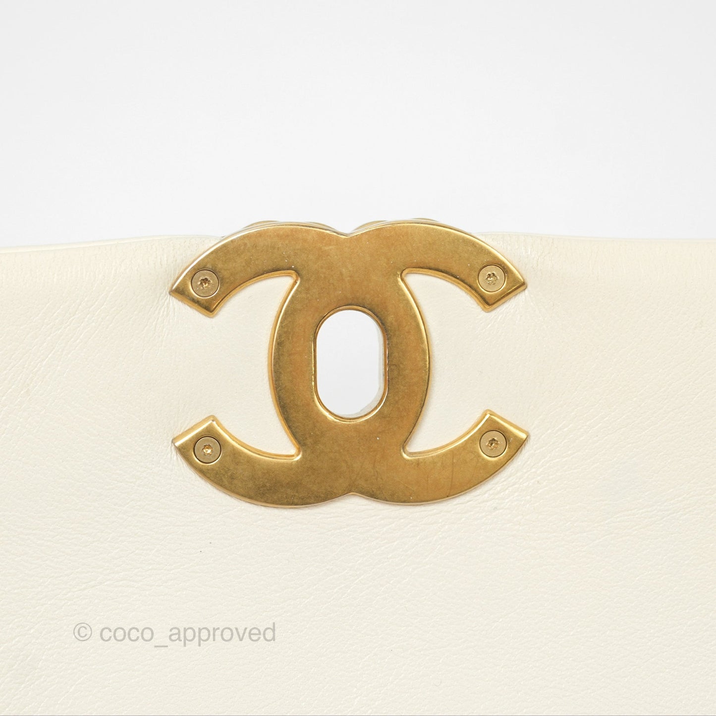 Chanel 19 Small Ivory Cream Mixed Hardware