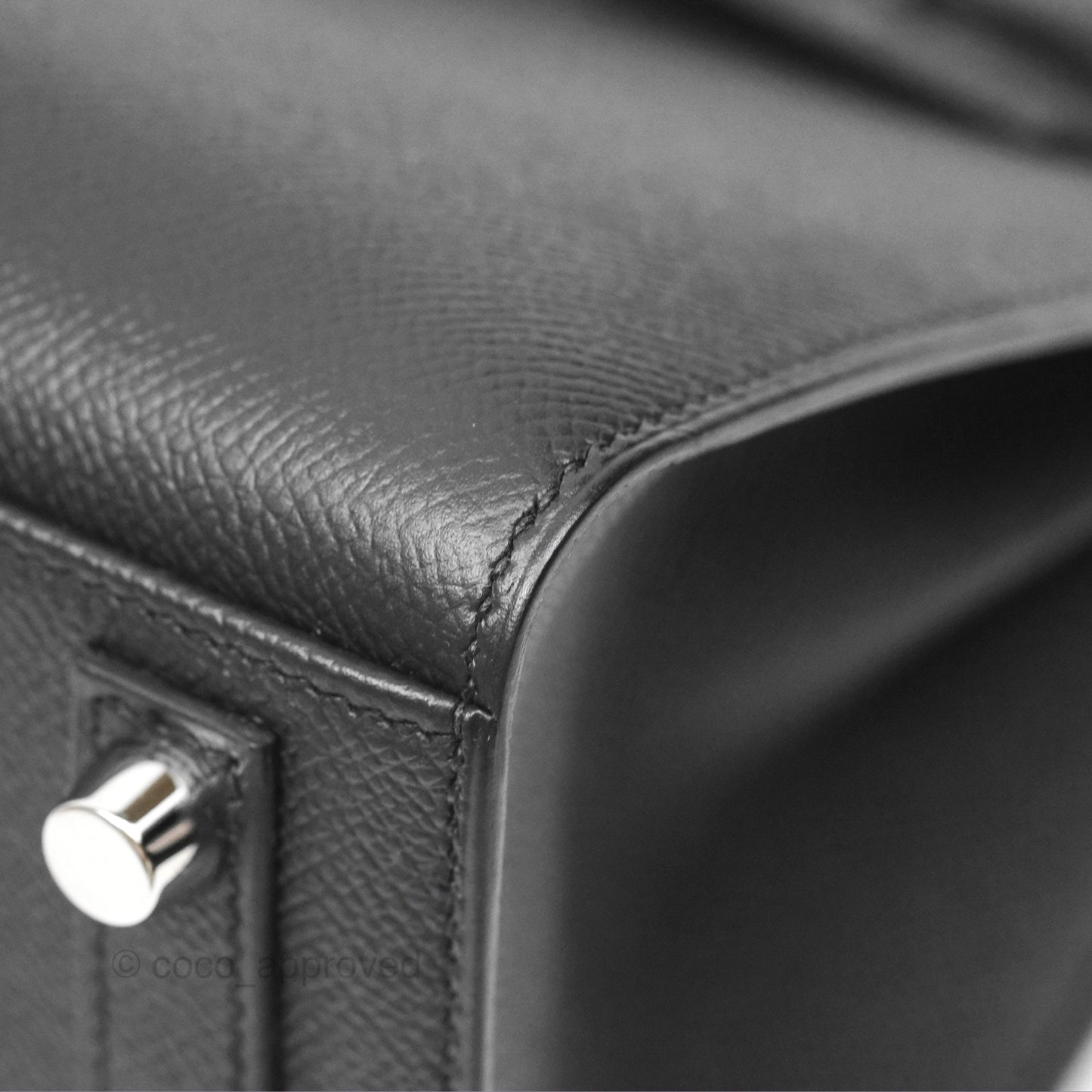 Hermes Birkin 25 Sellier Black Noir 89 Epsom Palladium Hardware