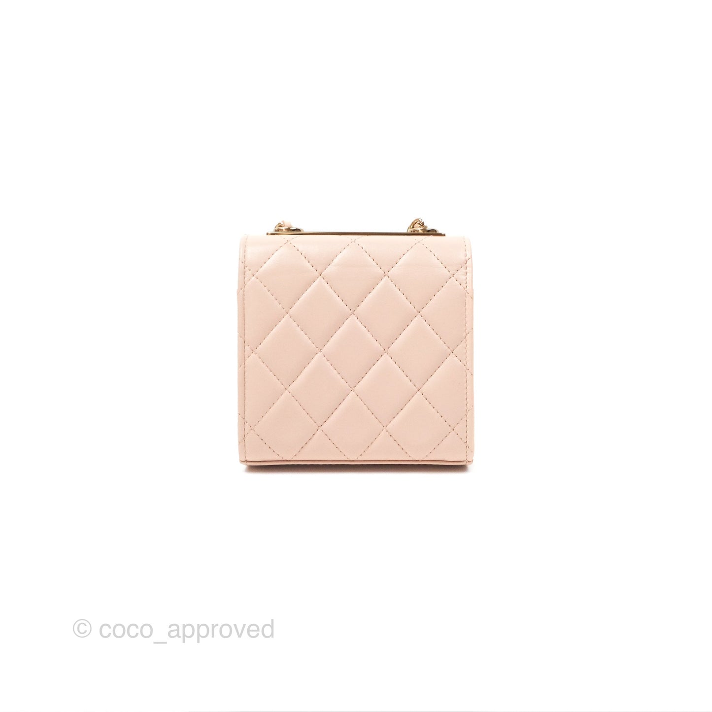 Chanel Mini Quilted Trendy CC Clutch With Chain Light Pink Lambskin Gold Hardware