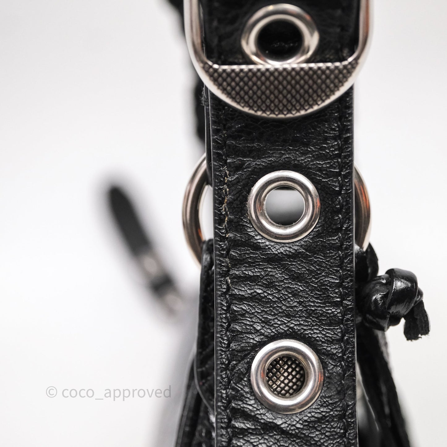 Balenciaga Le Cagole Shoulder Bag Black Calfskin Silver Hardware