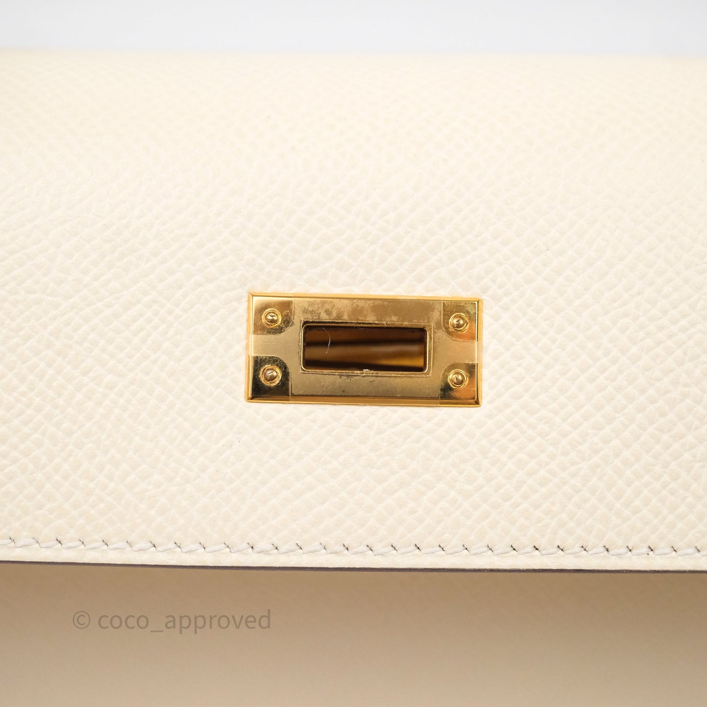 Hermès Kelly 25 Nata I2 Epsom Gold Hardware